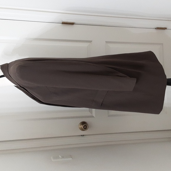 Norton McNaughton Size 14 Vintage Dark Taupe Midi Length Blazer, EUC - Picture 4 of 14